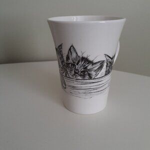 Cheri Lane Forty Winks Mug designed by Steve O'Connell White with Kittens